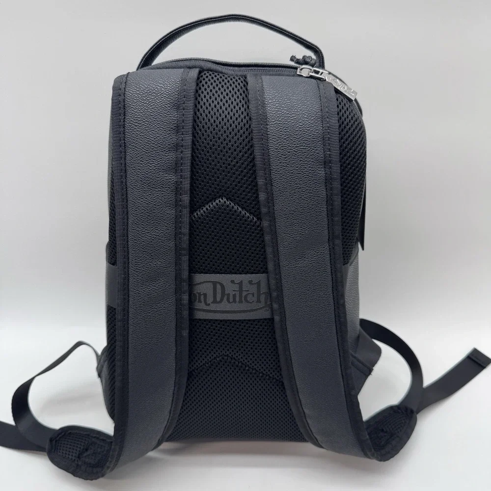 Von Dutch Sticker Logo Unisex Backpack Faux Leather Y2K Style VDKBP-027 NWT.
